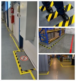 PVC Hazard Warning Floor Line Marking Tape